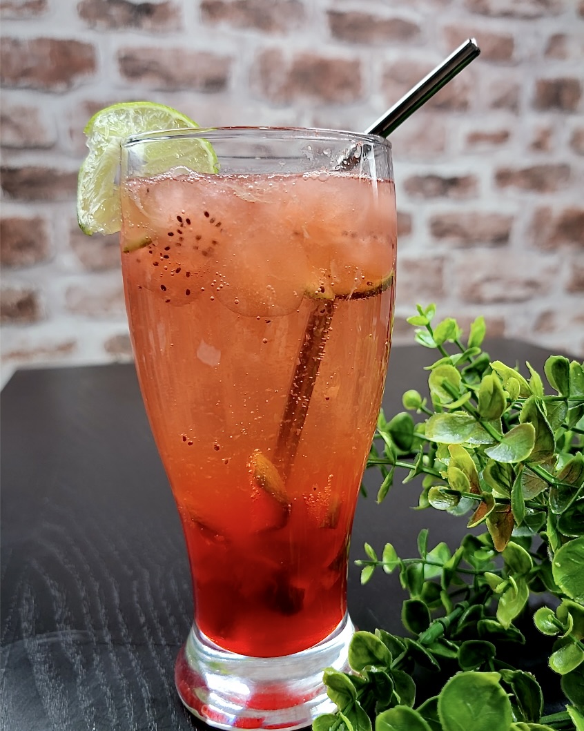 Refreshing Grenadine and Lime Cocktail