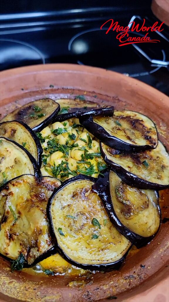 Le Tajine Mderbal revisité : Poulet, Aubergines fondantes et Pois chiches