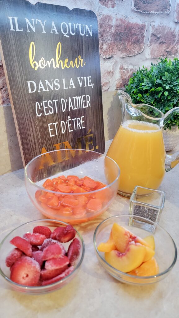 Éclat d'Orange" : Carottes, Fraises et Graines de Chia