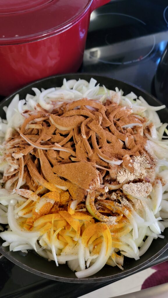 Couscous au poulet et tfaya