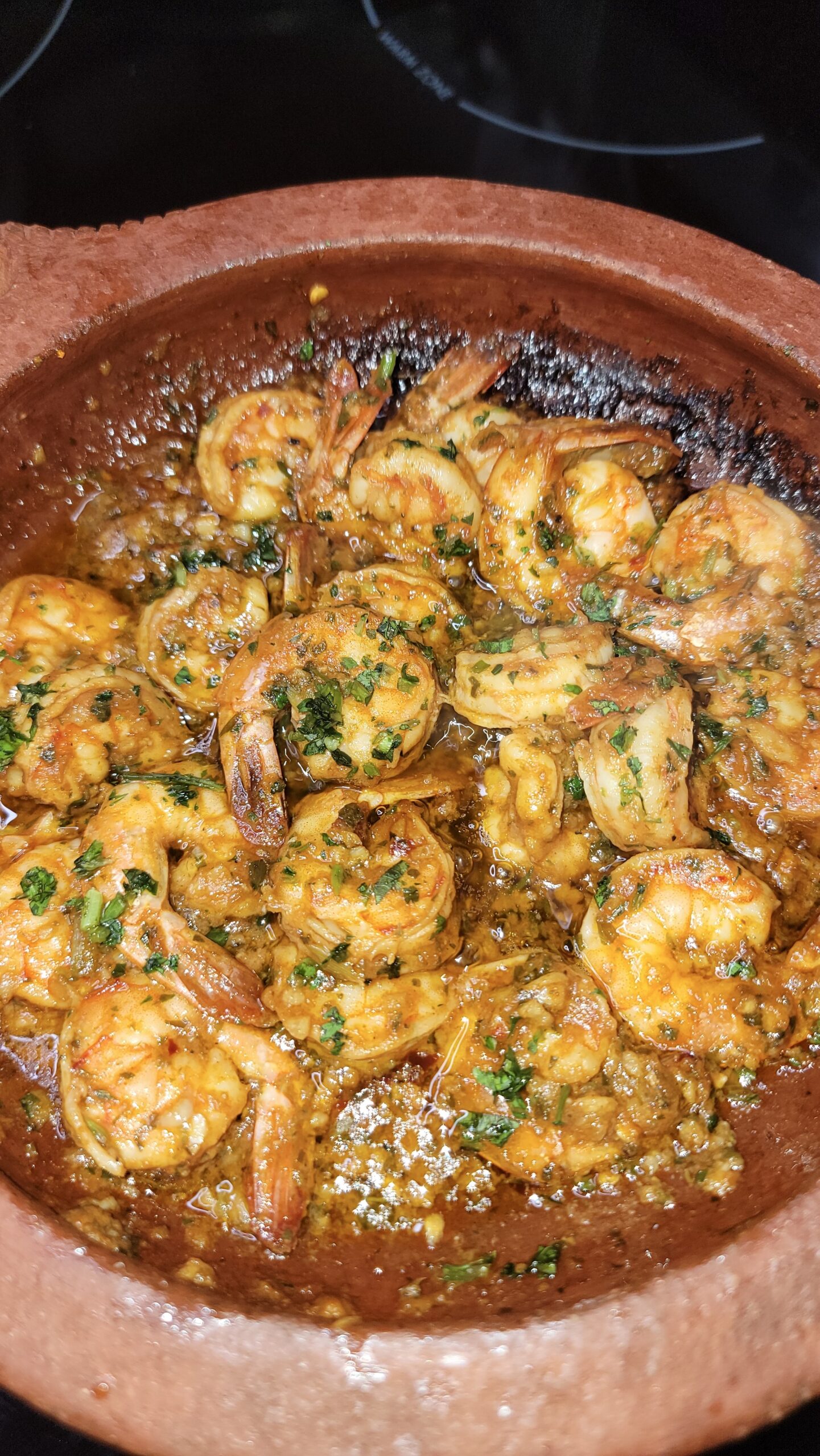 Tajine de crevettes Pil Pil